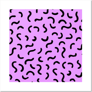 Fancy line pattern purple Posters and Art